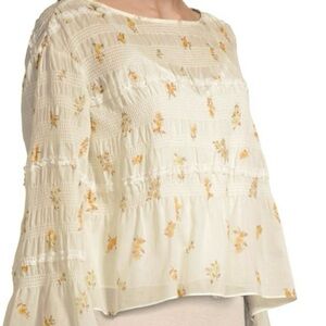 REBECCA TAYLOR FALL TOP - Ines Smocked Blouse